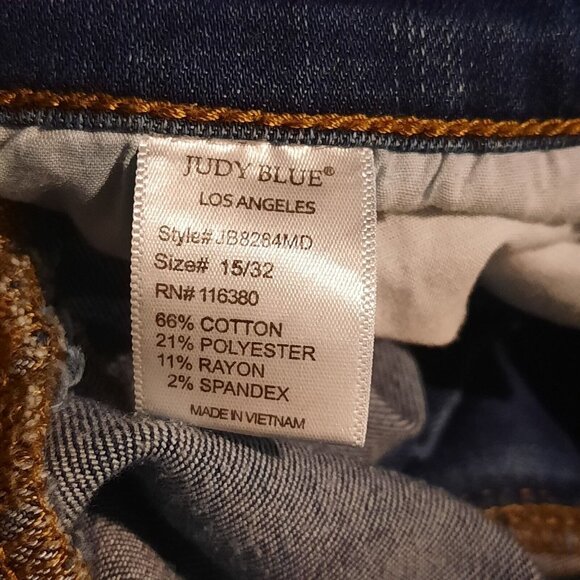 Judy Blue Jeans Womens 15/32 Boyfriend Mid Rise Slouchy Distressed Patched - Picture 7 of 12